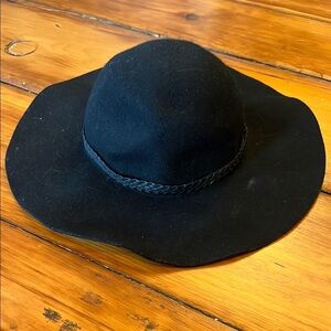 Black Wide Brim Hat
